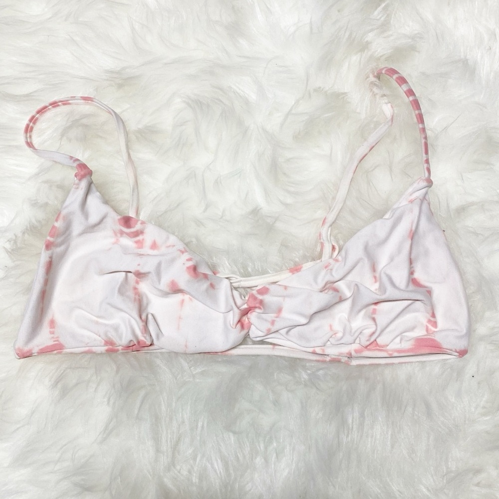 Blue Life Island Fever Bikini Top Tye Dye White Peach Size Medium M - Picture 4 of 8